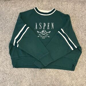 Aspen Graphic Sweatshirt with Stripes